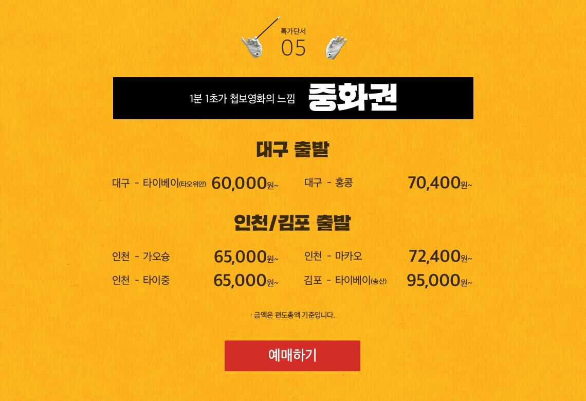 중화권노선