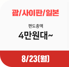 괌/사이판/일본 편도총액 4만원대