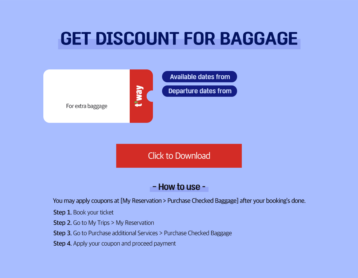 Get Discount for Baggage
