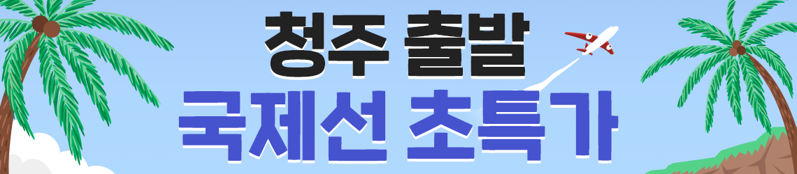 청주 출발 국제선 초특가 초특가 항공권