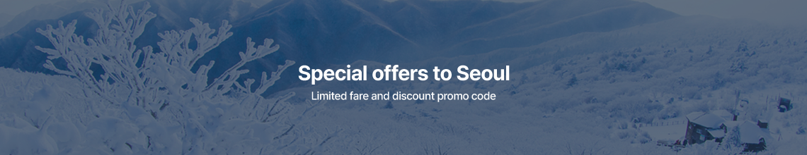 Special offers to Seoul / Limited fare and discount promo