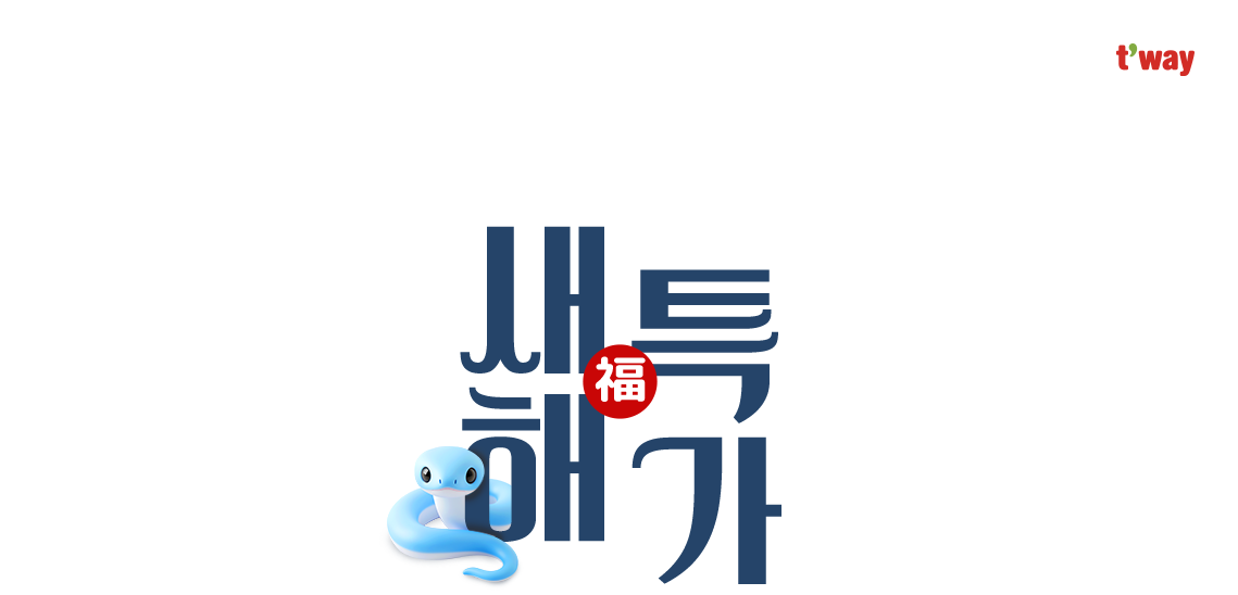 t'way, 새해 복 많이! 할인 더 많이! 2025 새해 특가