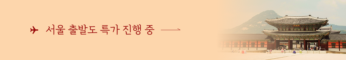 서울 출발도 특가 진행 중